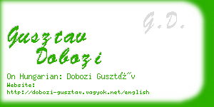 gusztav dobozi business card